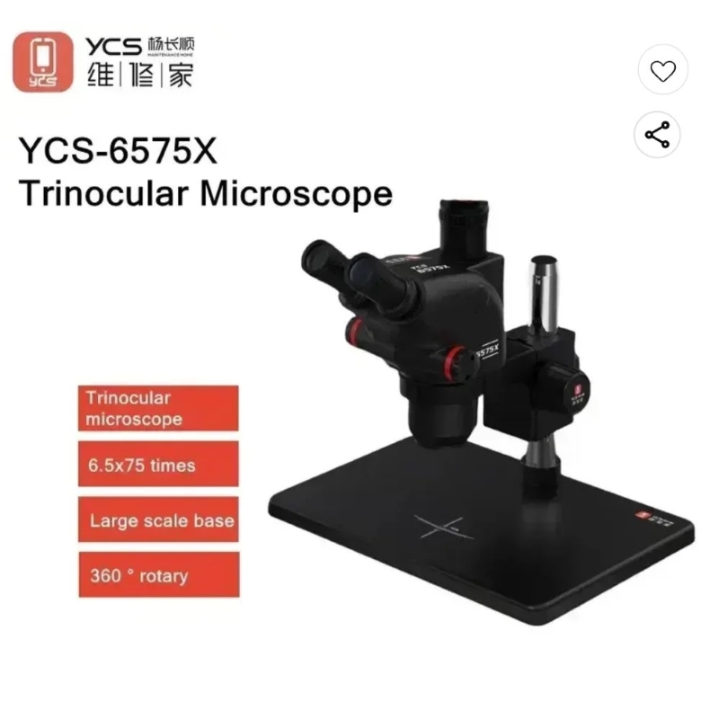 YCS 6575X Stereo Microscope 6.5X 75X