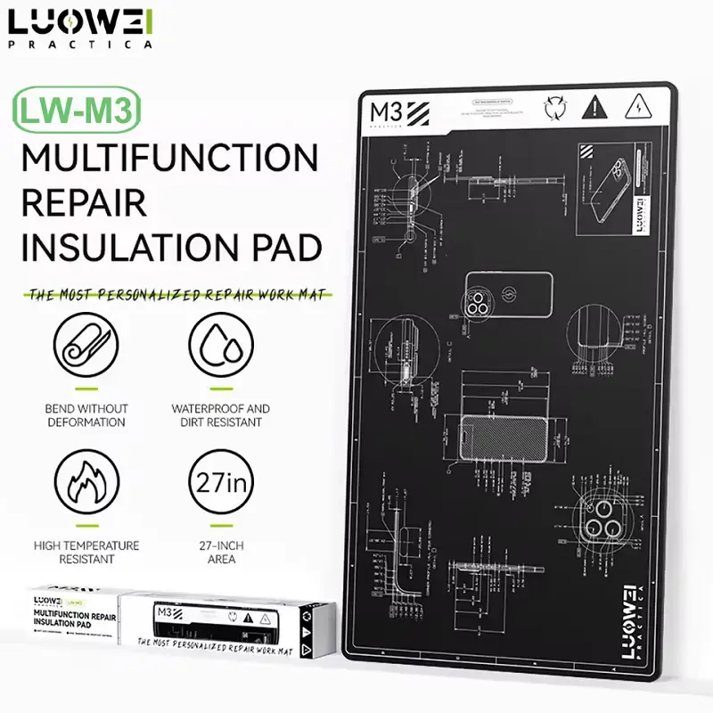 LUOWEI LW M3 Heat Resistant Multifunctional Repair Pad Strong Toughness Mat 27 inch Large Area Motherboard Welding Repair Mat