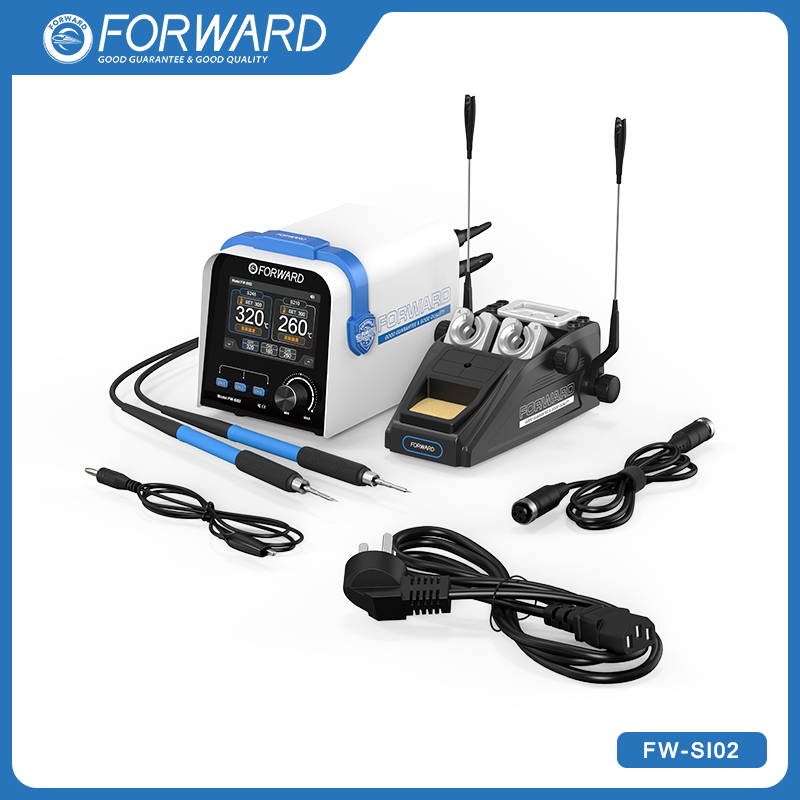 FW SI02 Double Station Precise Temperature Control Soldering Station