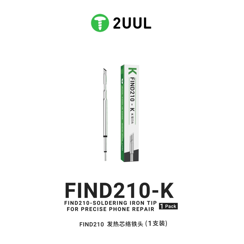 2UUL FIND210 SOLDERING IRON TIP FOR PRECISE PHONE REPAIR FD12 FIND210