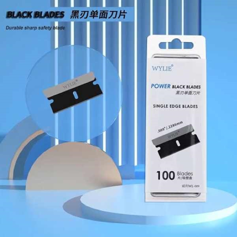 WYLIE POWER BLACK BLADES SINGLE EDGE BLADE 100 Blades WL-009